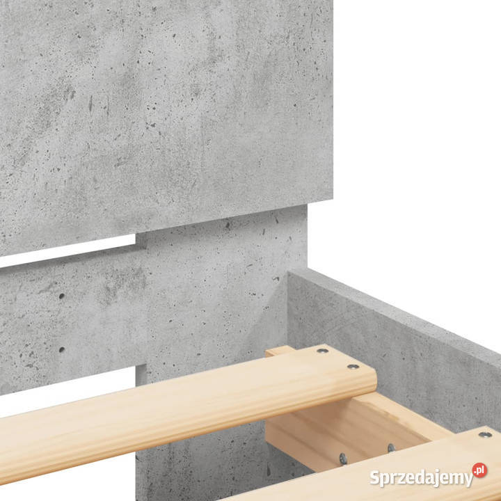 Rama łóżka z wezgłowiem szarość betonu 120x200 Łóżka Warszawa