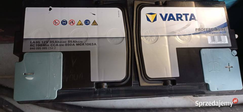 Akumulator AGM łódź kamper auto Varta LA95 95Ah lubelskie Fajsławice