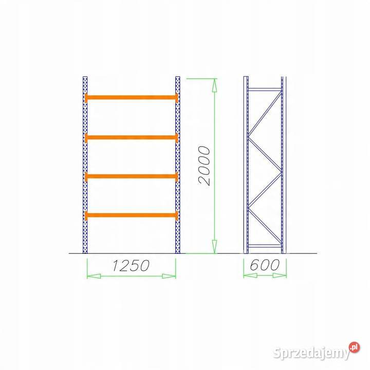 REGAŁ MAGAZYNOWY METALOWY WYTRZYMAŁY MRTK33 Kwidzyn