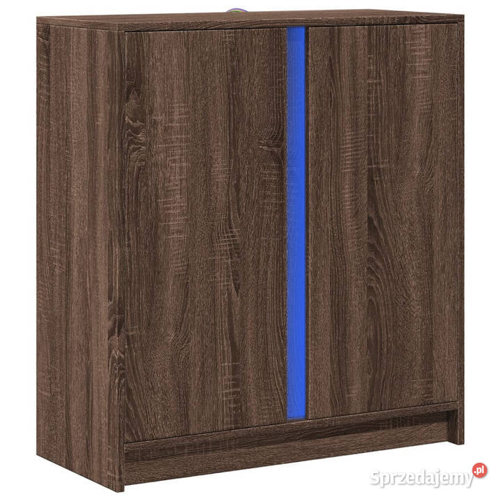 Szafka z LED brązowy dąb 77x34x85 materiał mazowieckie
