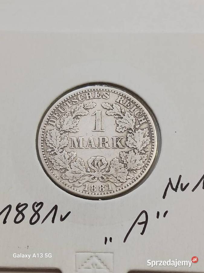 1 Marka Prusy 1881 r 1 mennica A Konin