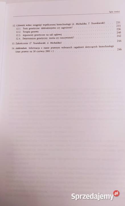 KOD Korzyści Oczekiwania Dylematy biotechnologii Rok wydania 2001 Książki naukowe i popularnonaukowe