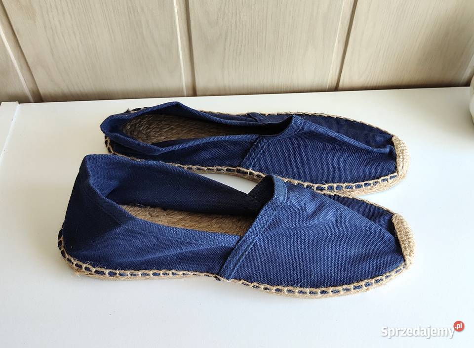 Granatowe espadryle wsuwane płócienne letnie 39 Obuwie Szczecin sprzedam
