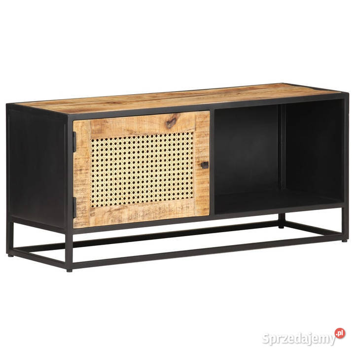 Szafka pod TV 90x30x40 drewno mango i naturalna Warszawa