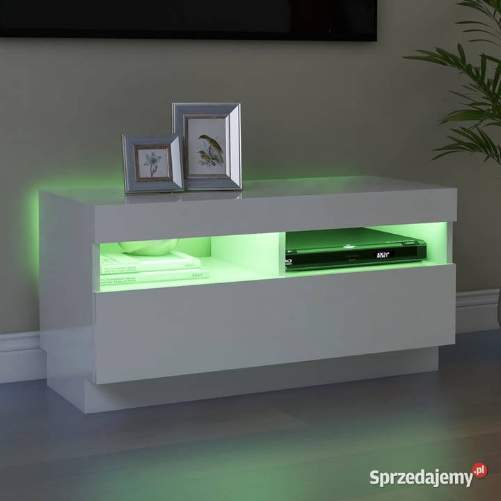 Szafka pod TV z oświetleniem LED biała z Warszawa