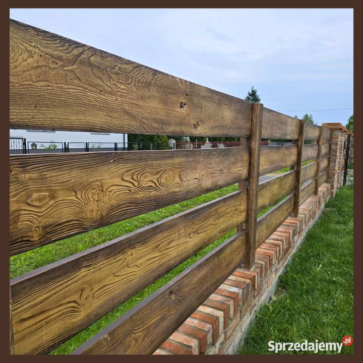 Ogrodzenie z betonu betonowe drewno imitacja Kielce