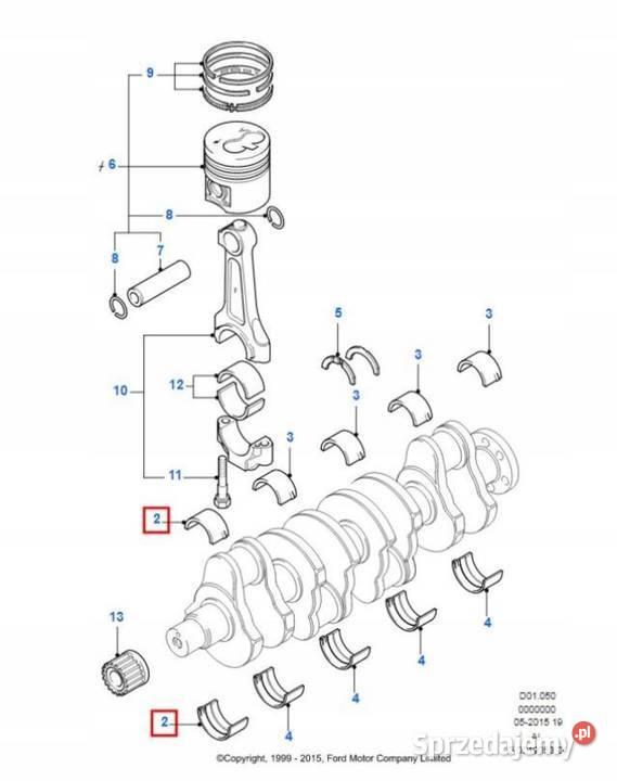 PANEWKI WAŁU KORBOWEGO FORD FIESTA MK3 MK4 18