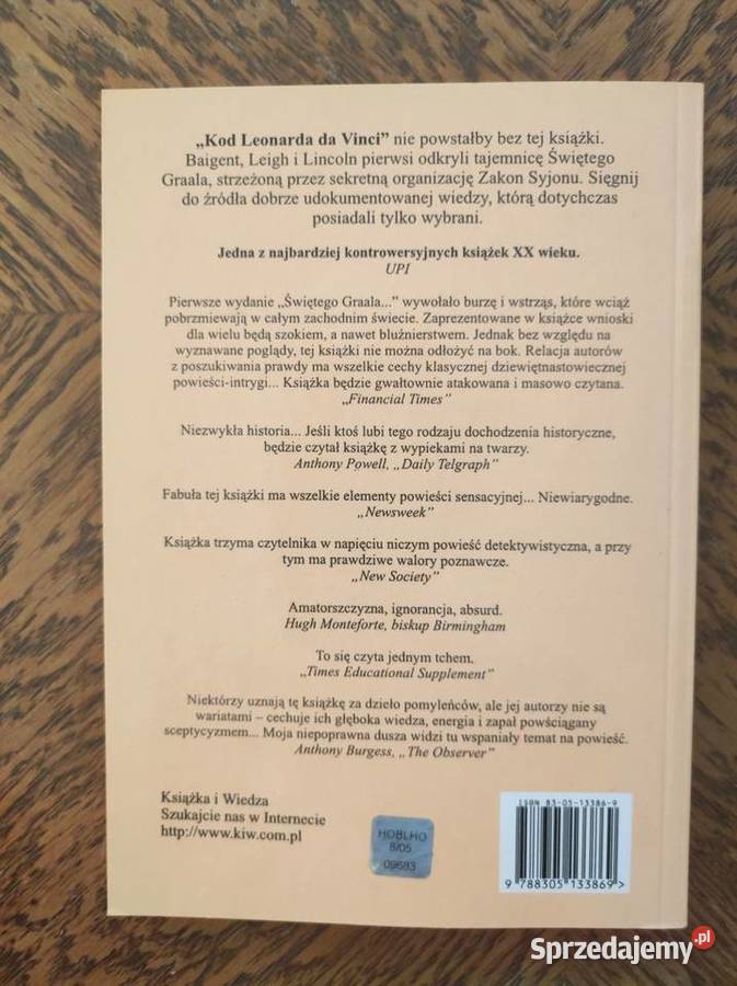 Święty Graal Święta Krew Michael Baigent Richard Kielce