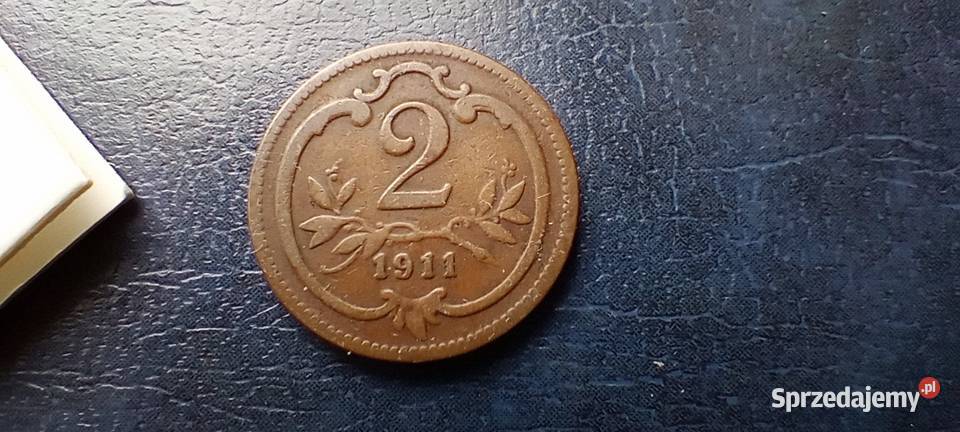 Stare monety 2 halerze 1911 Austria Lesko