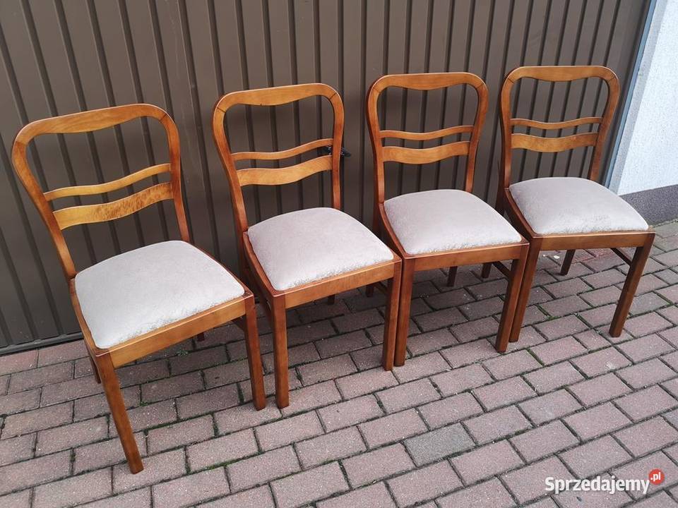 Krzesła ARTDECO Stare Antyk Komplet 4 Sztuki