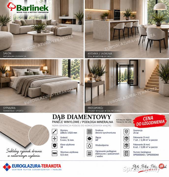 podłoga mineralna winylova barlinek dąb lubuskie Gorzów Wielkopolski sprzedam