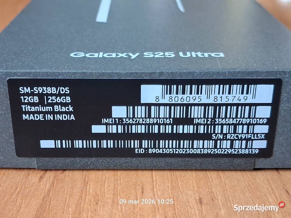 Samsung Galaxy S25 Ultra 5G 12256GBDS z Media Stargard