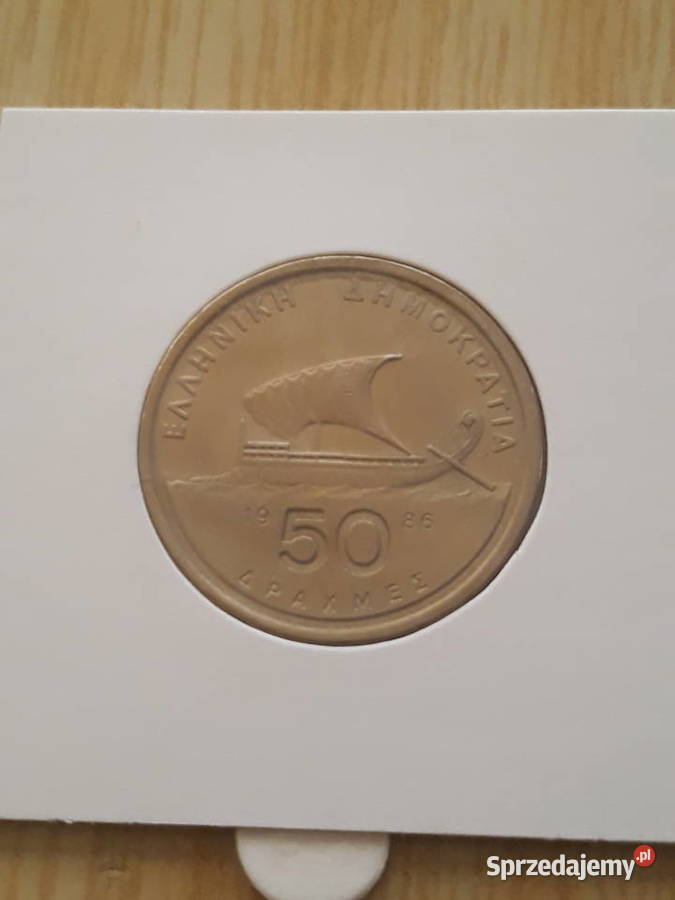 50 Drachm Grecja 1986 i 1990 r wielkopolskie Konin