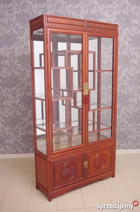 3554 Witryna Serwantka orientalna drewno Nysa
