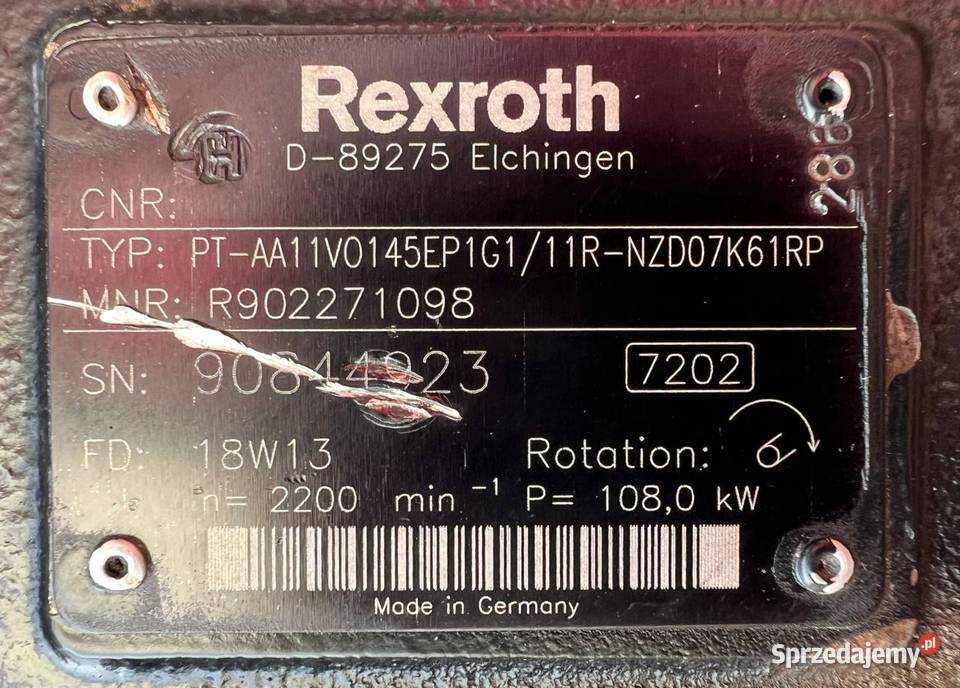 Rexroth PT AA11VO145EP1G1 11R NZD07K61RP Poznań