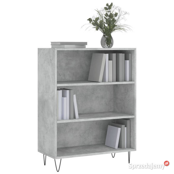 Regał szarość betonu 695x325x90 materiał Regały