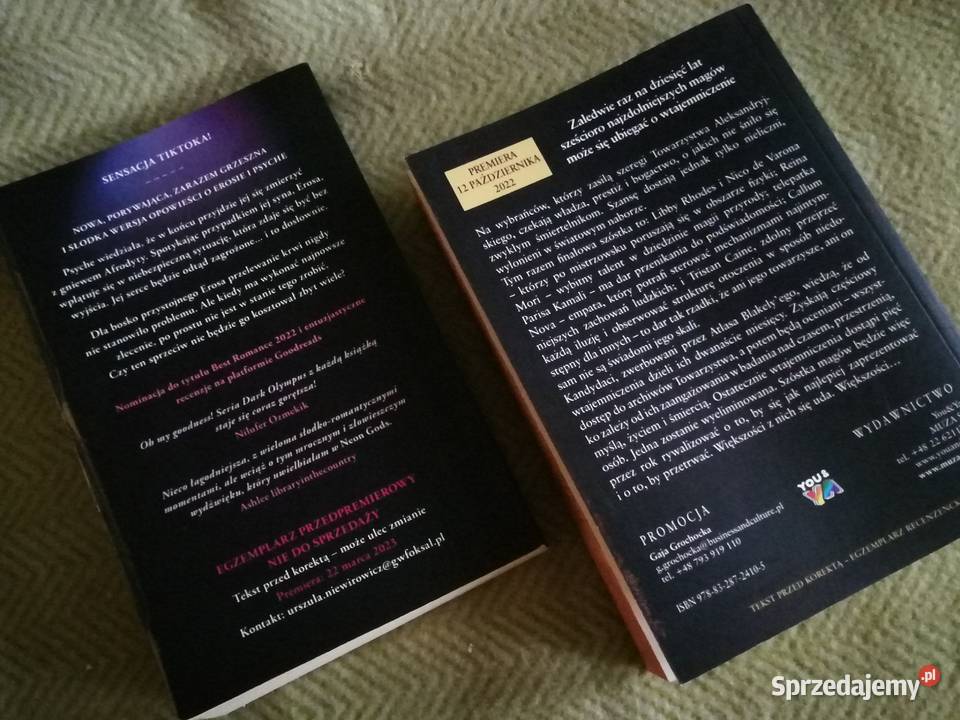 Zestaw książek fantasy Dark Academia The Atlas zachodniopomorskie