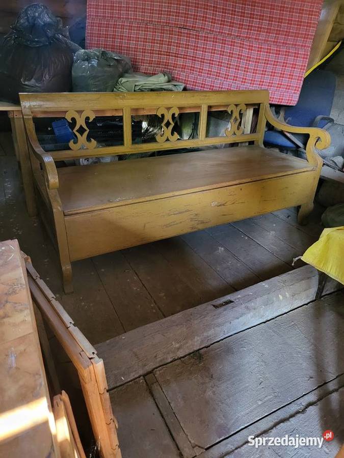 Zabytkowa sofa drewniana antyk Antyki lubelskie Teodorówka sprzedam