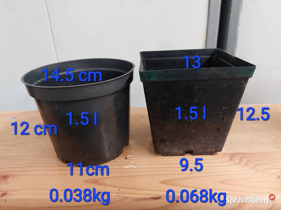 Doniczki produkcyjne szkółkarskie używane wielkopolskie Sompolno