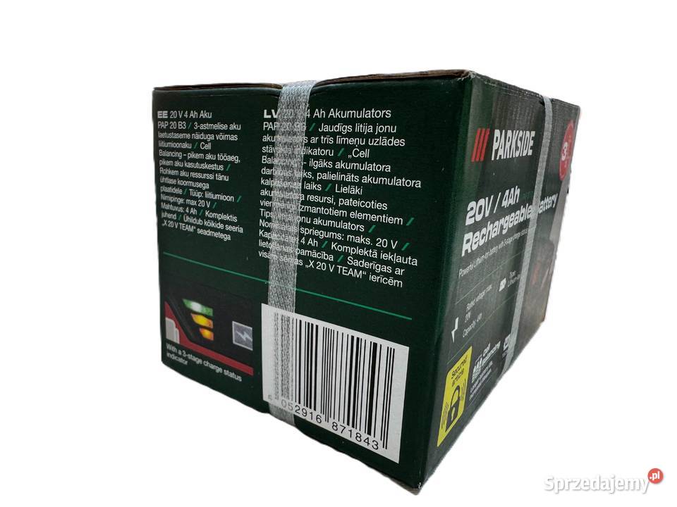 Akumulator Parkside PAP 20 B3 20V 4Ah warmińsko-mazurskie Elbląg