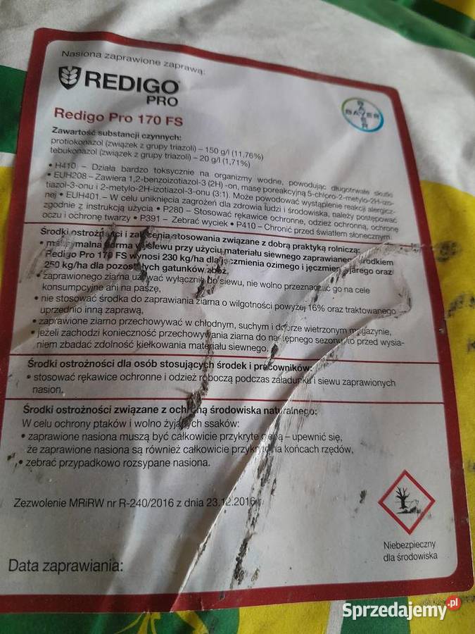 Kwalifikowane zboże owies jeczmien c1