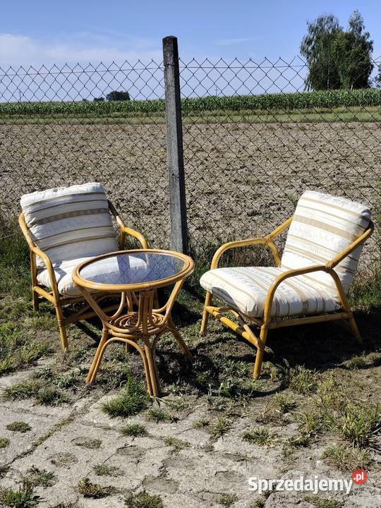 Klasyczny Komplet Mebli Rattanowych Poddębice
