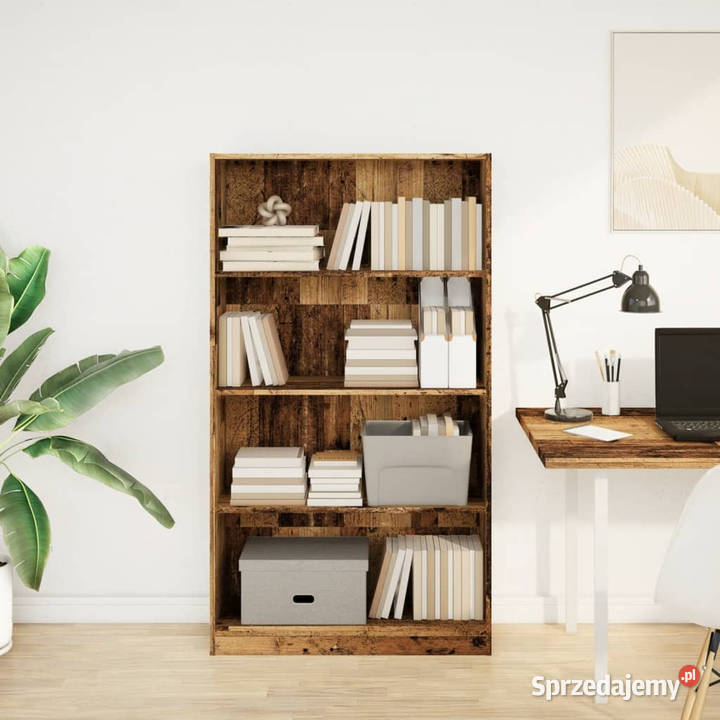 Regał stare drewno 80x24x143 materiał