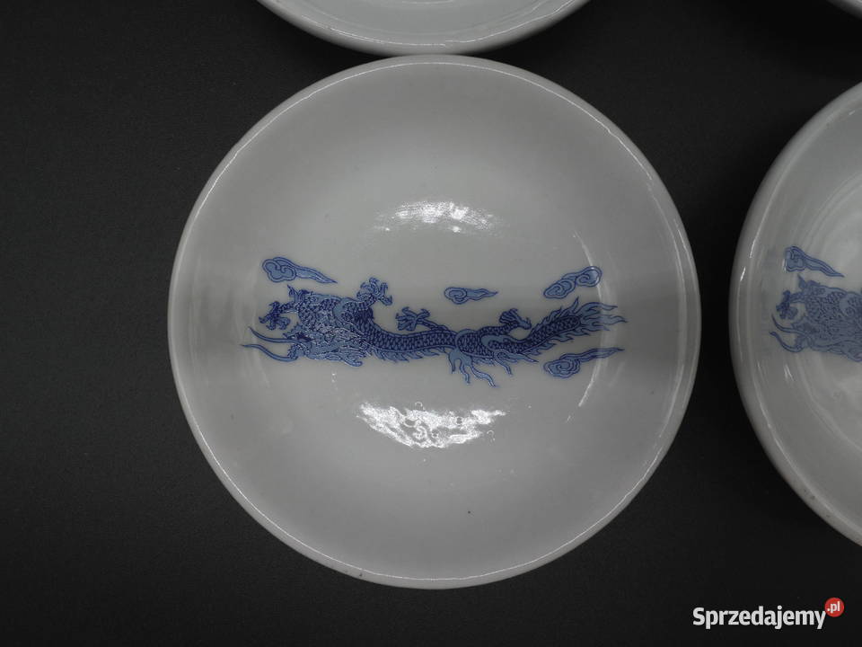 Chińskie talerzykipodstawki z porcelany z Porcelana i szkło wielkopolskie Raszków