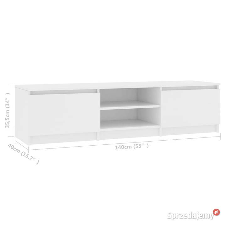 Szafka pod TV biała 140x40x355 materiał Warszawa