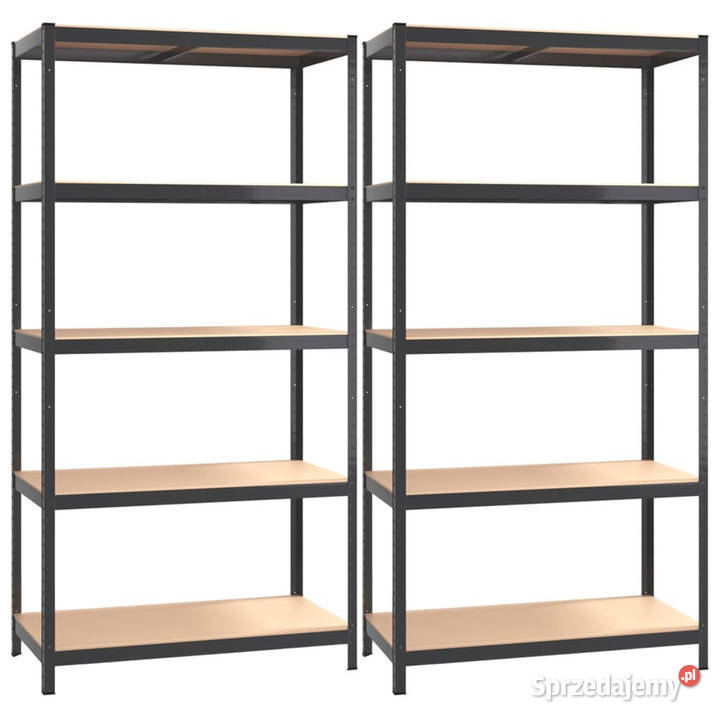 Regały z 5 półkami 2 antracytowe WM152868 Warszawa sprzedam