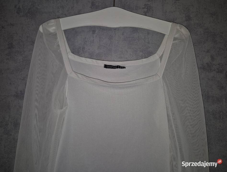 Bluzka damska basic biel Boohoo 40L biały łódzkie Łódź
