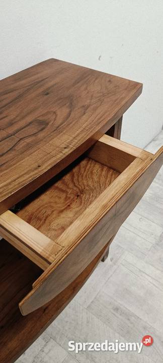 konsola art deco przyścienna orzech stolik