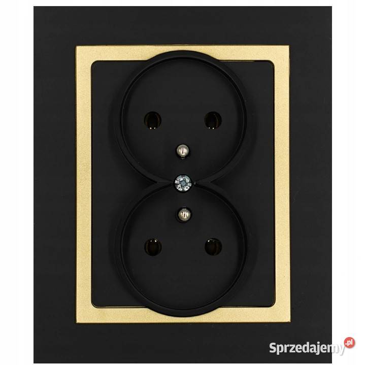 Gniazdo podwójne Magic Timexelektro kolor czarny