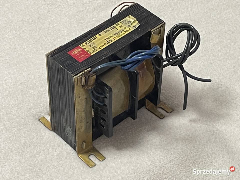 Transformator ochronny TO100 trafo 220V24V PRL Elektronika Kołobrzeg