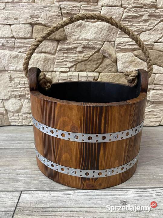 Doniczka wisząca drewniana ozdobna ogrodowa Dębica
