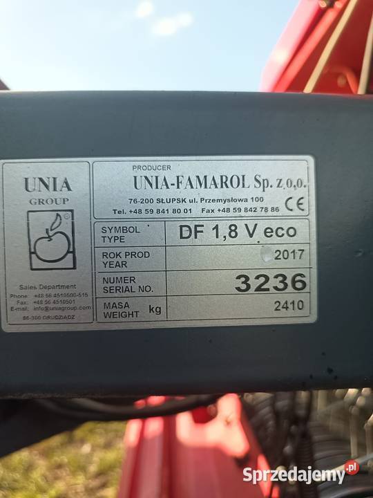 Prasa Unia Famarol 1 8 V eco Mogilnica