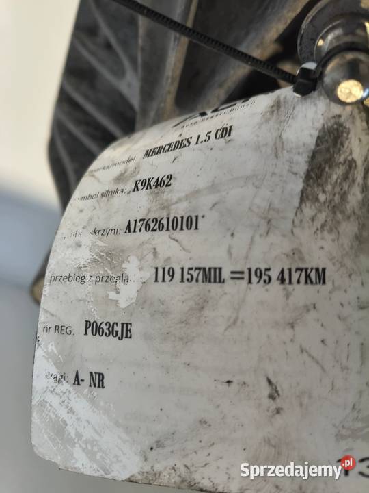SKRZYNIA BIEGÓW Mercedes W176 15 CDI MANUALNA Chełm sprzedam