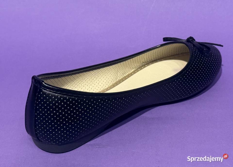Czarne baleriny z kokardą rozmiar 36 AK10 Moda i Styl Żyrardów
