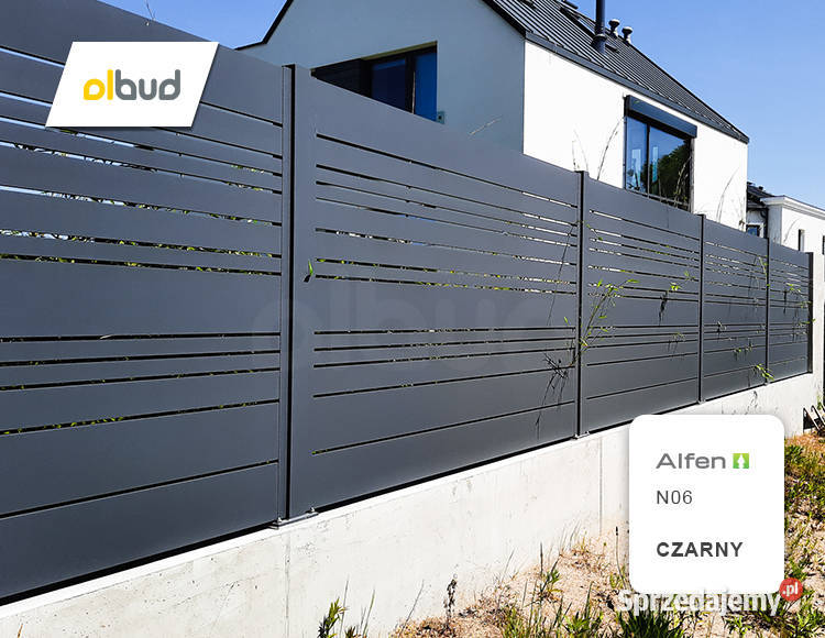 Ogrodzenie aluminiowe grafit ALFEN N06 Rumia Ogrodzenia i bramy