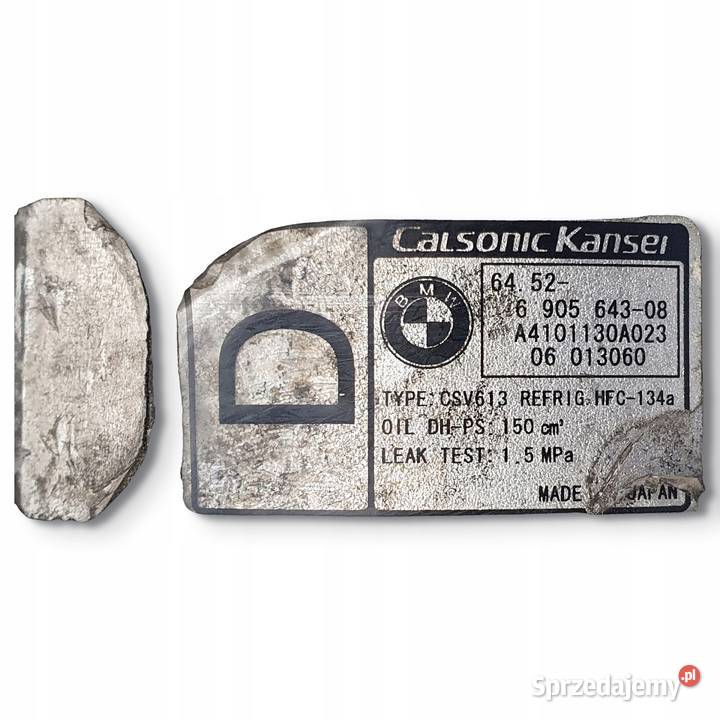 SPRĘŻARKA KLIMATYZACJI BMW E46 20 D 6905643 osobowe Kompresory klimatyzacji Chełm sprzedam