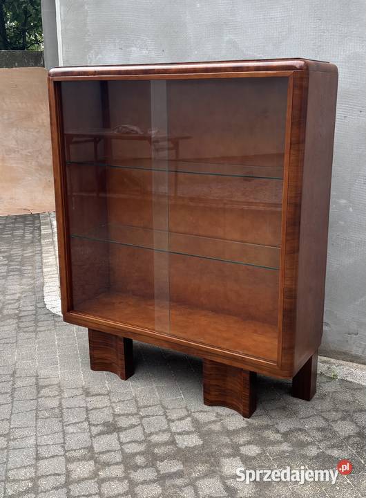 Witryna Orzech ART DECO Antyk Renowacji Idealna Warszawa