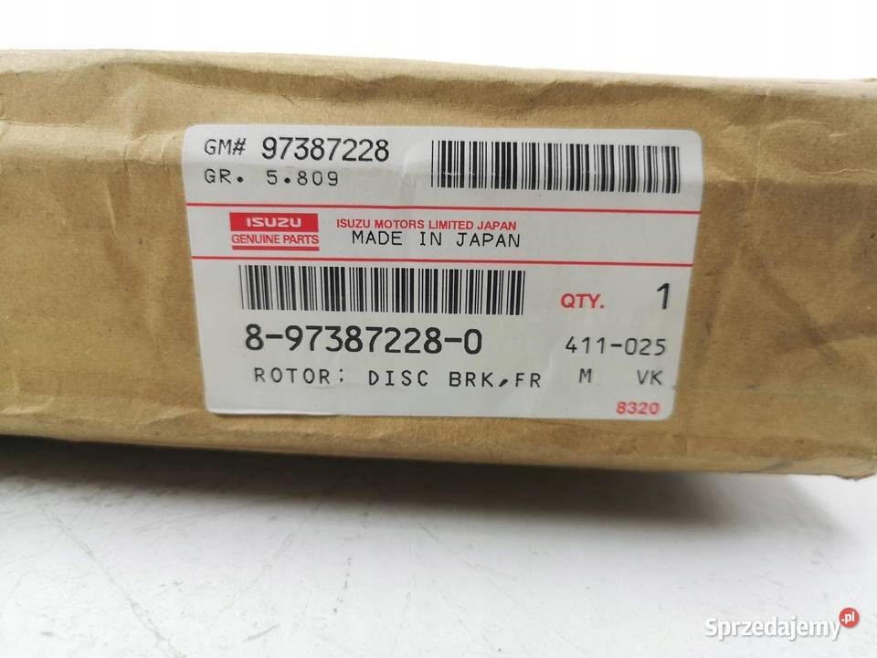 TARCZA HAMULCOWA 1 ISUZU N 6 7 GEN 19982006 NOWA