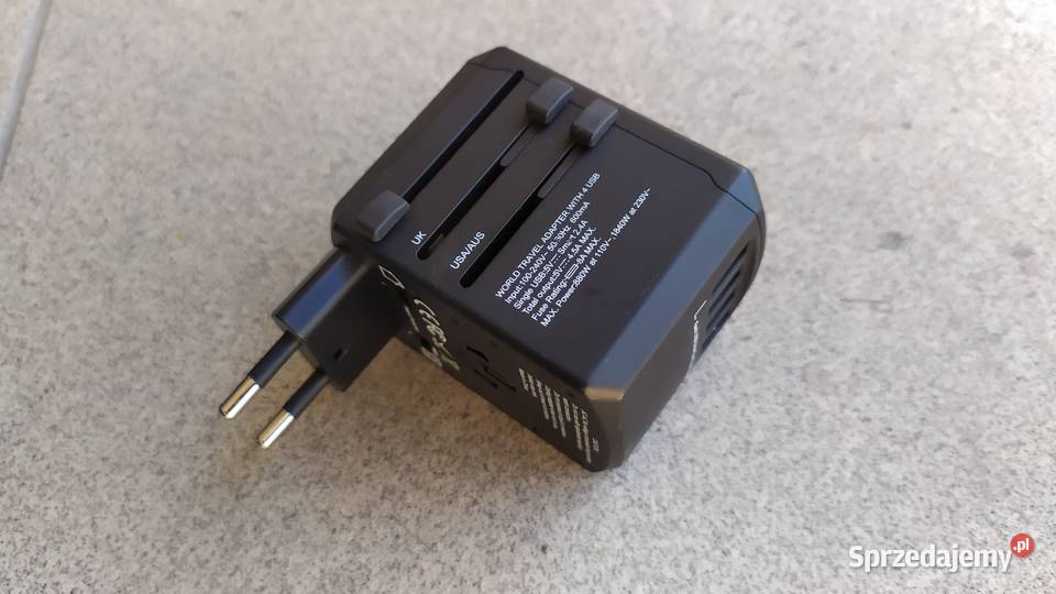 Adapter podróżny Scoofex 4xusb EuUkUsaAus Części i akcesoria Ropczyce sprzedam