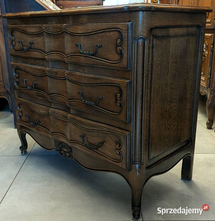 ładna dębowa komoda ludwikowskasklep Dąbrowa