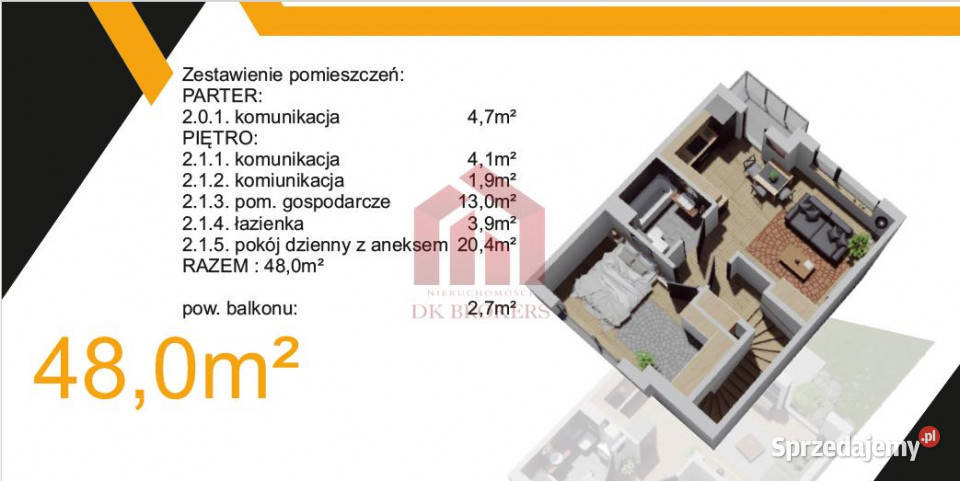 Mieszkanie 48m 2pok Rzeszów sprzedam