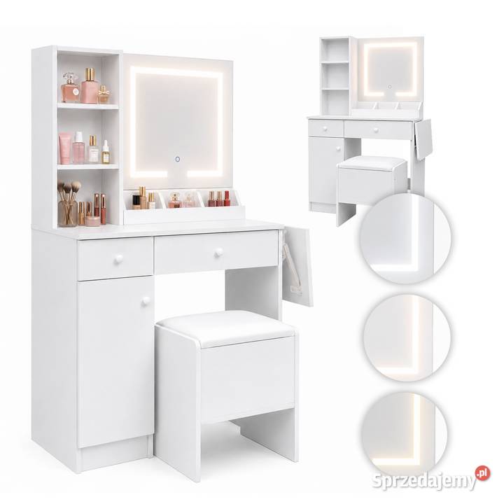 Toaletka kosmetyczna ModernHome z lustrem i 112cm opolskie