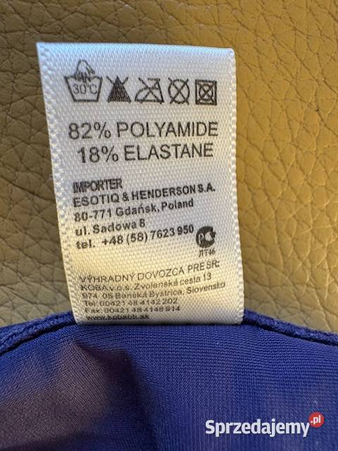 Strój kapielowy granatowy XL w paski białe Rozmiar 42(XL) Częstochowa