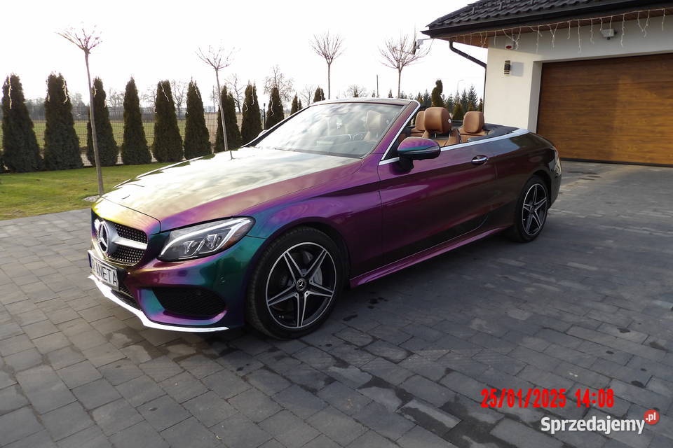 Mercedes C300 CABRIO Stan idealny Brązowe skóry Klasa C Zambrów