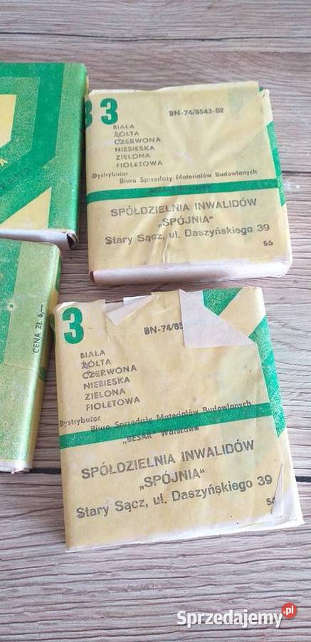 Kreda z czasów prl kolrowa Porcelana i szkło Przedbórz