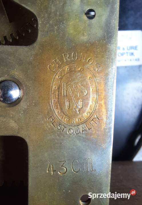 Stary zegar ścienny pokojowy KS sprawny film Tczew